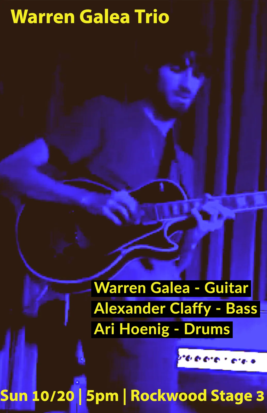 Warren Galea Trio concert poster for Rockwood Music Hall