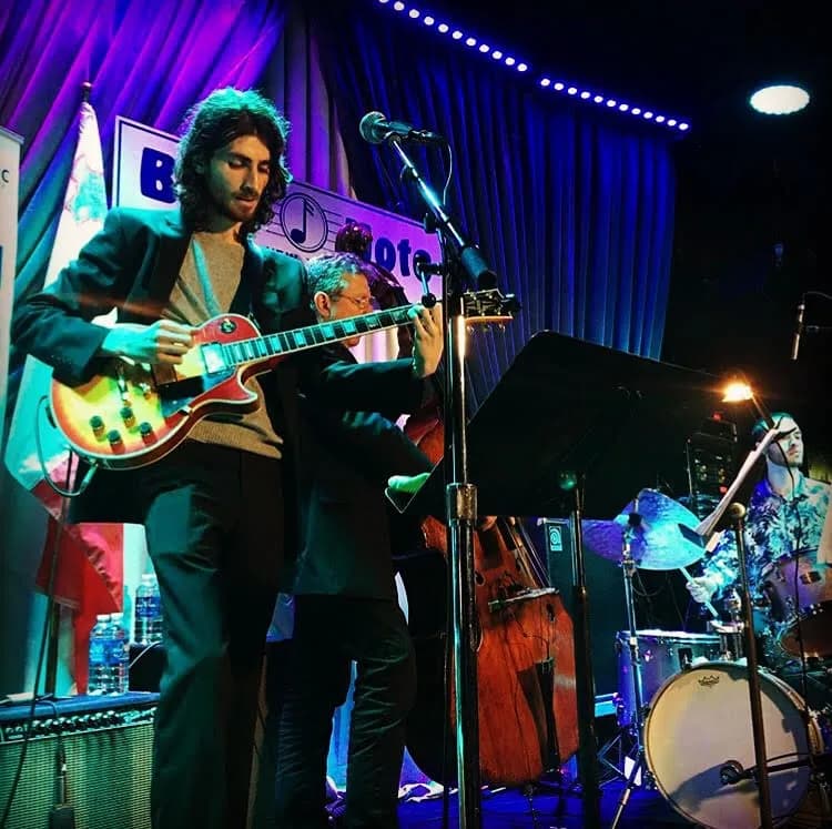 Warren Galea performing with his trio at the Blue Note Jazz Club